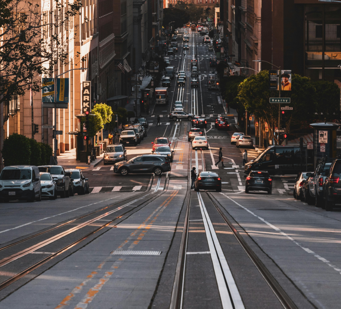 San Francisco Street with For Lease Signs